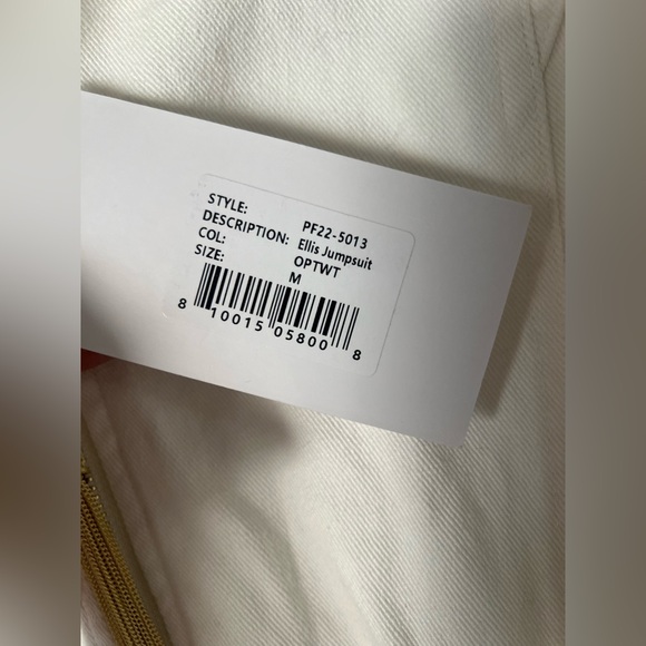 NWT Retrofete Ellis Denim Jumpsuit on Optic White - Picture 15 of 15